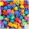 BeadTin Circus Opaque Mix 13mm Flower Plastic Pony Beads (250pcs)
